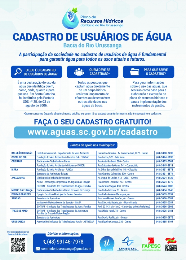 Campanha de Cadastro de Usuários de Água