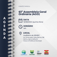 Comitê Itapocu convoca sua 63ª Assembleia Geral Ordinária