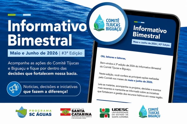 J&aacute; est&aacute; dispon&iacute;vel a 3&ordf; edi&ccedil;&atilde;o de 2026 do Informativo do Comit&ecirc; Tijucas e Bigua&ccedil;u!