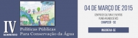 IV Seminário de políticas públicas para conservação da água