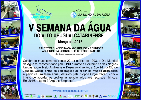 V SEMANA DA ÁGUA DO ALTO URUGUAI CATARINENSE