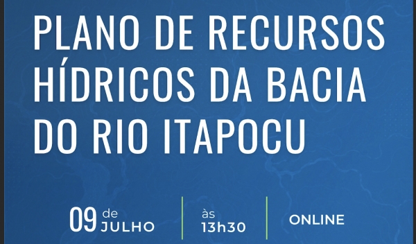 Comit&ecirc; Itapocu promove curso geral sobre Plano de Recursos H&iacute;dricos da Bacia Hidrogr&aacute;fica do Rio Itapocu. Inscreva-se!