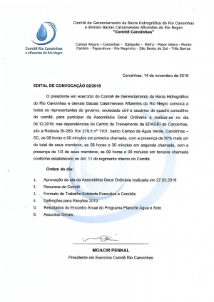 Edital de Convocação Assembleia Geral Ordinária