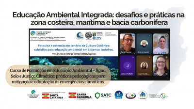 Curso de Formação em Educação Ambiental aprofunda desafios e práticas na zona costeira, marítima e bacia carbonífera
