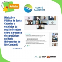 Ministério Público de Santa Catarina e entidades da região discutem sobre a presença de agrotóxicos na Bacia Hidrográfica do Rio Camboriú