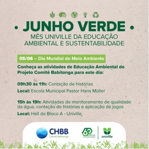 Comitê Babitonga participa do Junho Verde da Univille com atividades educativas
