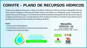 Reunião no município de Maravilha - Plano de Recursos Hídricos