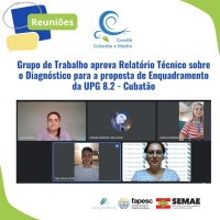 Grupo de Trabalho aprova Relatório Técnico sobre o Diagnóstico para a proposta de Enquadramento da UPG 8.2 - Cubatão