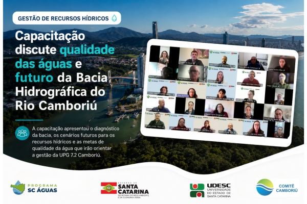 Capacita&ccedil;&atilde;o discute qualidade das &aacute;guas e futuro da Bacia Hidrogr&aacute;fica do Rio Cambori&uacute; e Bacias Cont&iacute;guas