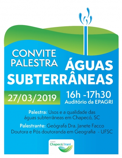 Convite: Palestra sobre Águas subterrâneas na RH2