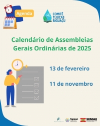 Calendário de Assembleias Gerais Ordinárias para 2025!