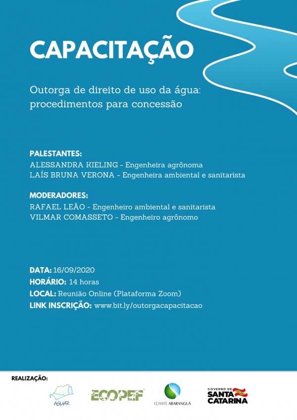 Outorga de uso da água na indústria e mineração será abordada em capacitação