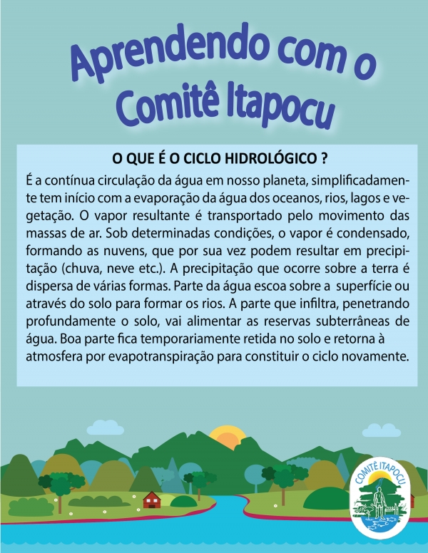 Aprendendo com o Comitê Itapocu: Ciclo Hidrológico