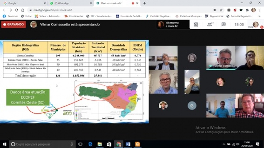 Continuidade das ações foi debatida no Fórum Catarinense de Comitês de Bacias Hidrográficas