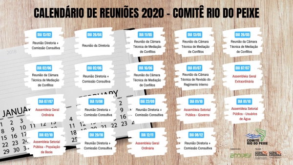 Comissão Consultiva faz reajuste de datas das reuniões e eventos de 2020