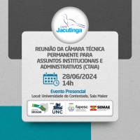 Reunião da Câmara Técnica acontecerá dia 28