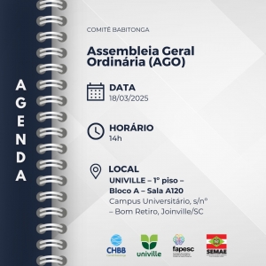 Comitê Babitonga divulga edital de convocação para Assembleia Geral Ordinária