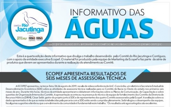 Informativo das Águas - Bimestre 04/2019 - Comitê Jacutinga