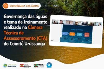 Governan&ccedil;a das &aacute;guas &eacute; tema de treinamento realizado na C&acirc;mara T&eacute;cnica de Assessoramento (CTA) do Comit&ecirc; Urussanga