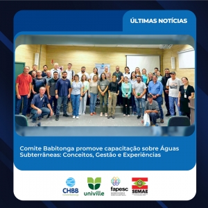 Comite Babitonga promove capacitação sobre Águas Subterrâneas: Conceitos, Gestão e Experiências