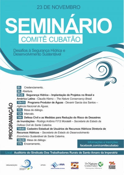 Seminário Desafios à Segurança Hídrica e Desenvolvimento Sustentável