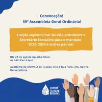 Convocação! 59ª Assembleia Geral Ordinária!