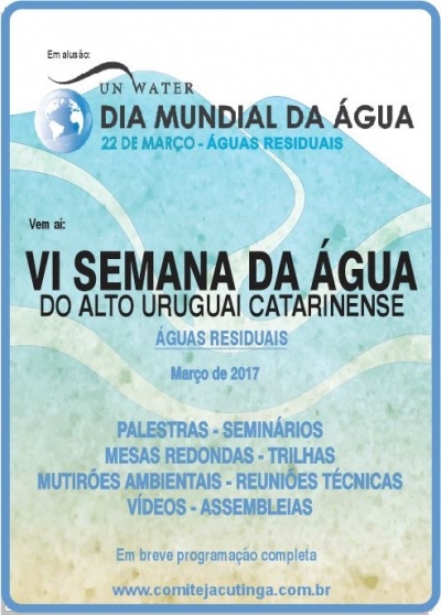 Vem aí a VI Semana da Água do Alto Uruguai Catarinense