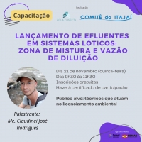 Comitê do Itajaí promove capacitação sobre lançamento de efluentes em rios e qualidade da água