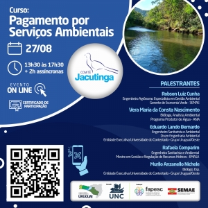 Pagamento por serviços ambientais é tema de curso do Comitê Jacutinga