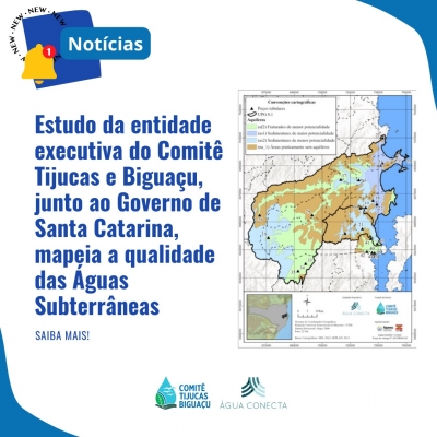 Estudo da entidade executiva do Comitê Tijucas e Biguaçu, junto ao Governo de Santa Catarina, mapeia a qualidade das Águas Subterrâneas