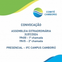 Comitê Camboriú convoca seus membros para Assembleia Extraordinária