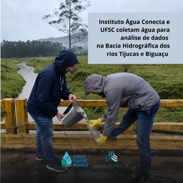 Instituto Água Conecta e UFSC coletam água para análise de dados na Bacia Hidrográfica dos rios Tijucas e Biguaçu