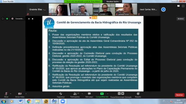 Novas organizações membros participam de assembleia e Comitê Urussanga se prepara para eleição da diretoria