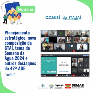 Planejamento estratégico, nova composição da CTAI, tema da Semana da Água 2024 e outros destaques da 42ª AGE