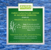 Curso capacitação Gestão de Recursos Hídricos: Lei das Águas