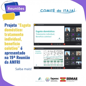 “Esgoto doméstico: tratamento individual, benefício coletivo” é apresentado na 19ª Reunião da AMFRI