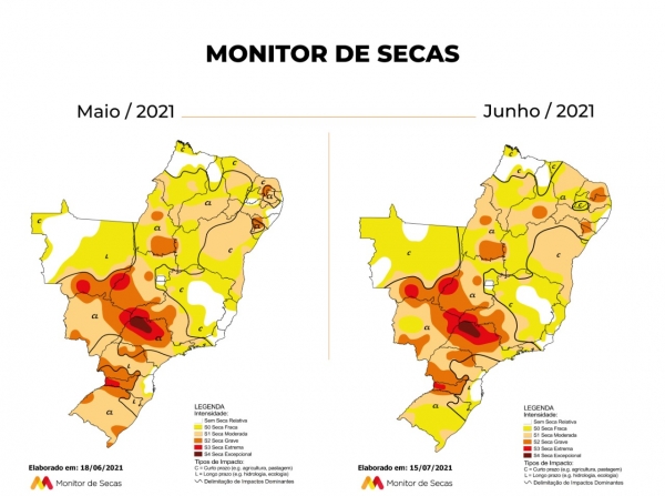 Monitor de Secas mapeia redução da estiagem em Santa Catarina