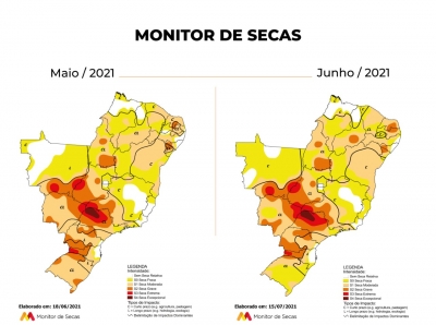 Monitor de Secas mapeia redução da estiagem em Santa Catarina