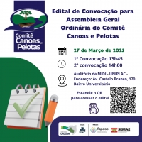 Comitê Canoas e Pelotas convoca para a primeira Assembleia Geral do Ano