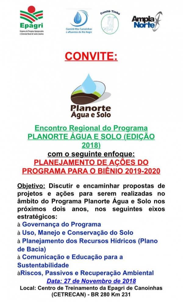 ENCONTRO REGIONAL DO PROGRAMA PLANORTE AGUA E SOLO