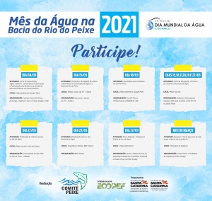 Programação do Mês da Água na Bacia do Rio do Peixe