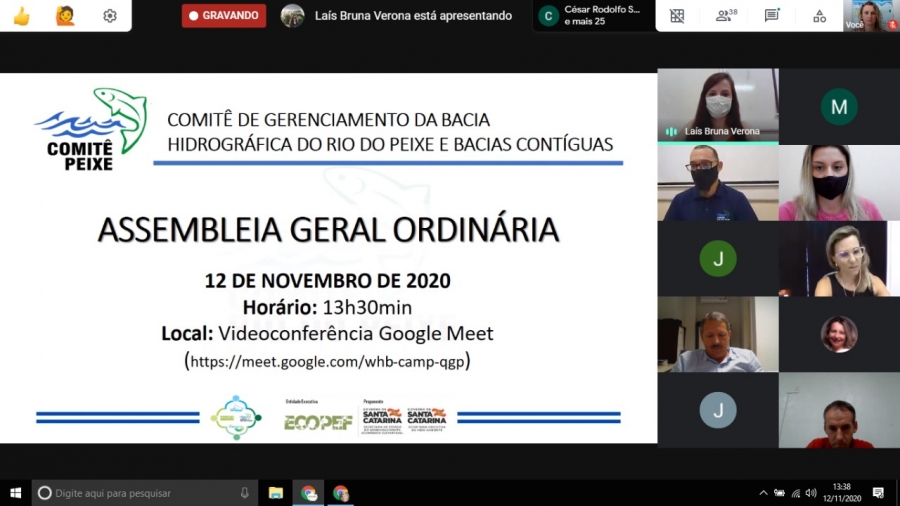 AGO do Comitê Peixe contou com expressiva participação de entidades