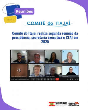 Comitê do Itajaí́ realiza segunda reunião da presidência, secretaria executiva e CTAI em 2025