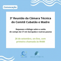 3ª Reunião da Câmara Técnica do Comitê Cubatão e Madre!