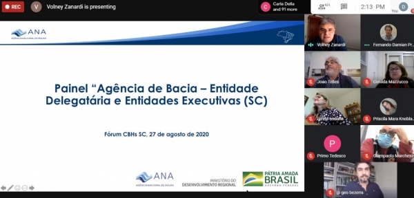 Fórum Catarinense de Comitês de Bacias promove capacitação sobre Agência de Bacia, Entidade Delegatária e Entidade Executiva