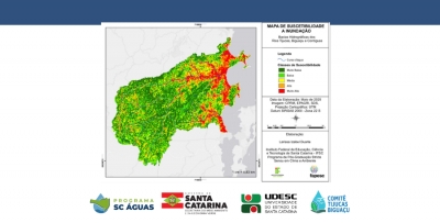 Estudo mapeia &aacute;reas suscet&iacute;veis a inunda&ccedil;&otilde;es na Bacia do Rio Tijucas e do Rio Bigua&ccedil;u