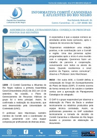 INFORMATIVO COMITÊ CANOINHAS E AFLUENTES DO RIO NEGRO - EDIÇÃO 07