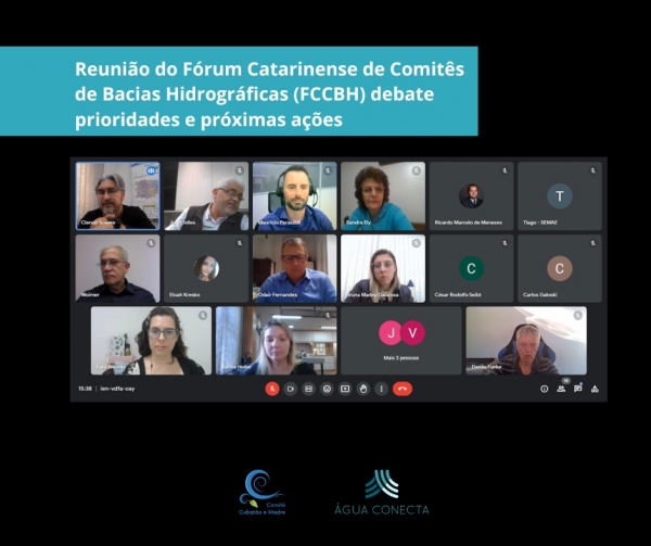 Reunião do Fórum Catarinense de Comitês de Bacias Hidrográficas (FCCBH) debate prioridades e próximas ações