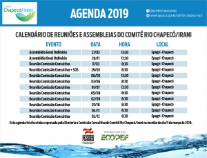 Publicado calendário de reuniões e assembleia para 2019