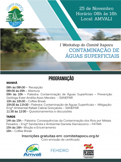 Contaminação de Águas Superficiais é tema de Workshop